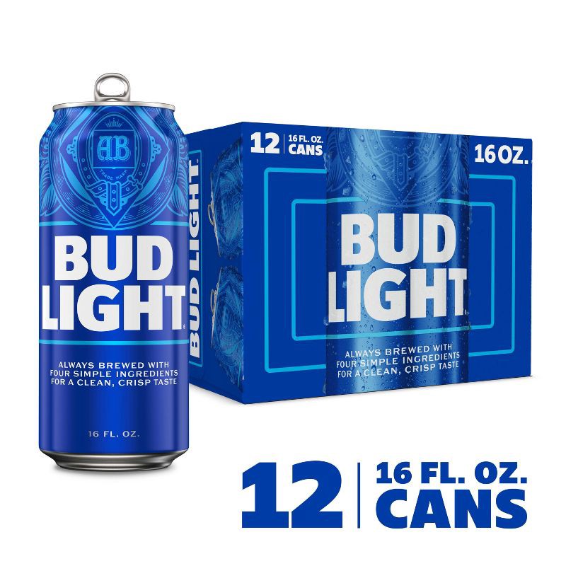 slide 2 of 9, Bud Light Beer - 12pk/16 fl oz Cans, 12 ct; 16 fl oz