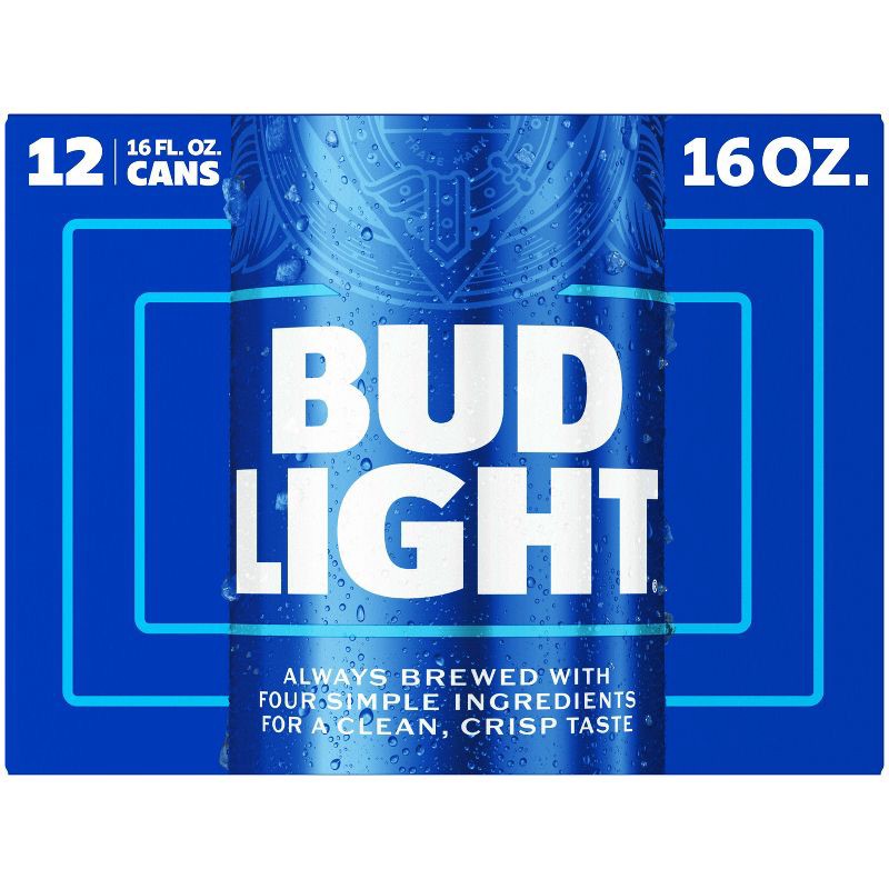 slide 9 of 9, Bud Light Beer - 12pk/16 fl oz Cans, 12 ct; 16 fl oz