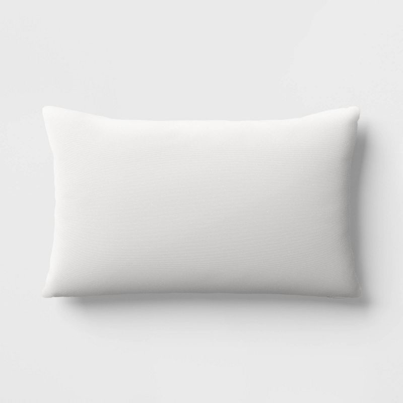 slide 3 of 5, Lumbar Woven Linework Throw Pillow Black/Ivory - Threshold™, 1 ct