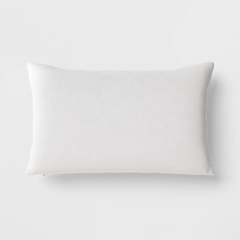 slide 3 of 5, Lumbar Woven Linework Throw Pillow Neutral/Ivory - Threshold™, 1 ct
