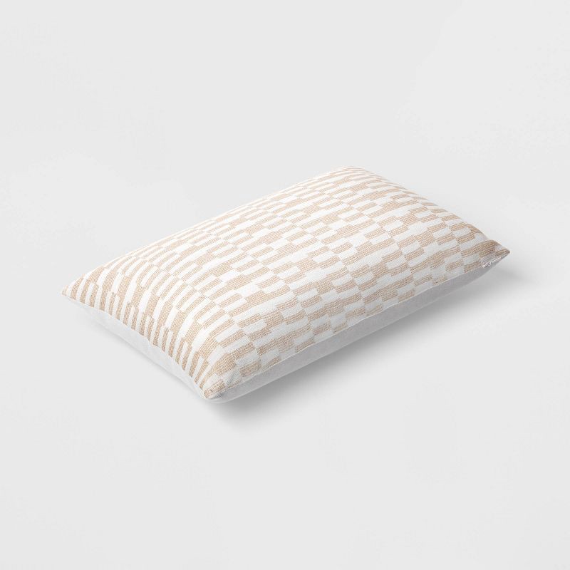 slide 4 of 5, Lumbar Woven Linework Throw Pillow Neutral/Ivory - Threshold™, 1 ct