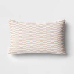 Lumbar Woven Linework Throw Pillow Neutral/Ivory - Threshold™
