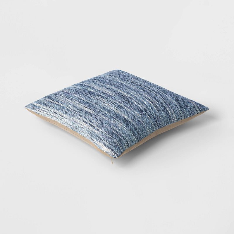 slide 4 of 5, Oversized Square Woven Throw Pillow Blue - Threshold™, 1 ct