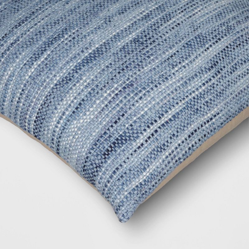 slide 5 of 5, Oversized Square Woven Throw Pillow Blue - Threshold™, 1 ct
