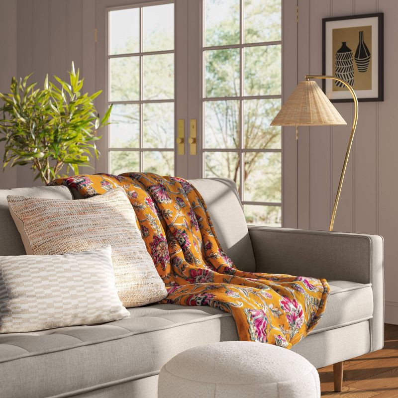 slide 2 of 5, Oversized Square Woven Throw Pillow Neutral - Threshold™, 1 ct