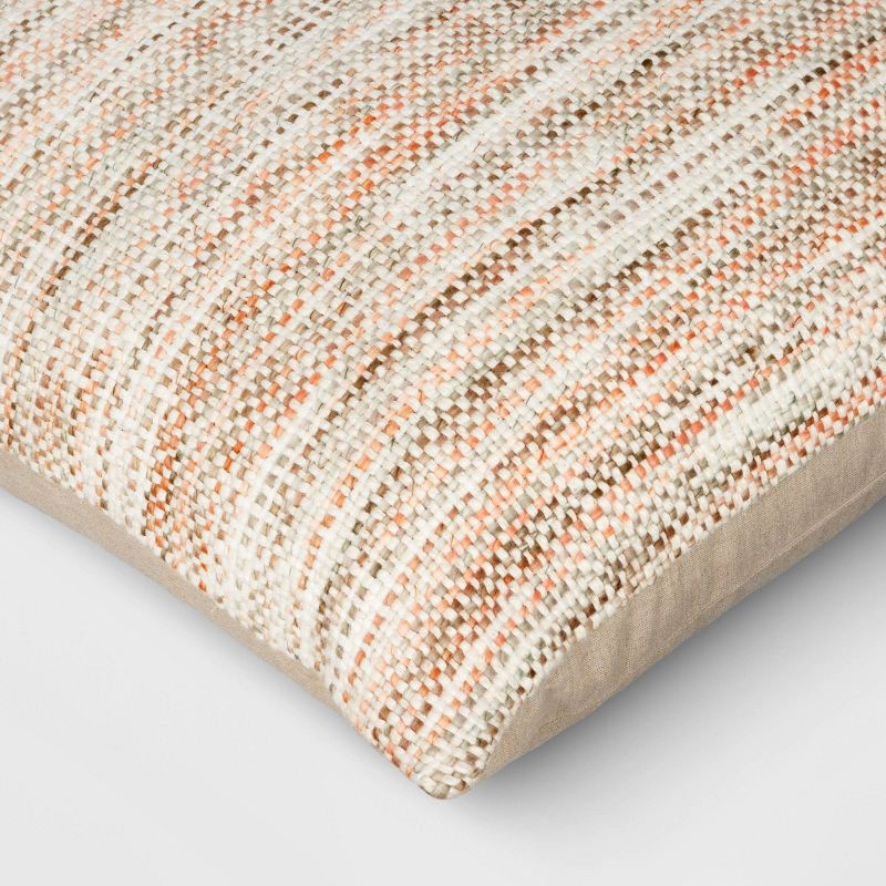 slide 5 of 5, Oversized Square Woven Throw Pillow Neutral - Threshold™, 1 ct