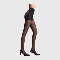 L'eggs Women's 20 Denier 360 Contour Sheer Tights - Black XL: High Waisted, Built-in Slimming Layer, Recycled Nylon Blend