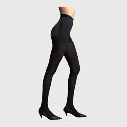 L'eggs Women's 60 Denier 360 Contour Opaque Tights - Black L: High Waisted, Built-in Slimming Layer, Super-Opaque, Hand Wash
