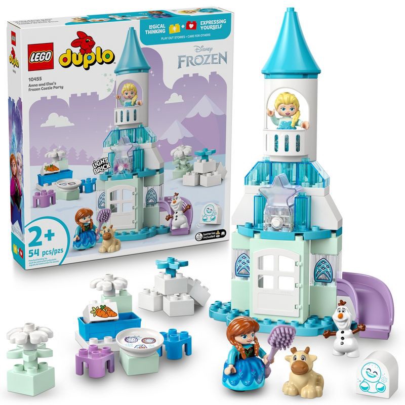 slide 1 of 7, LEGO DUPLO Disney Anna and Elsa's Frozen Castle Party Building Toy 10455, 1 ct
