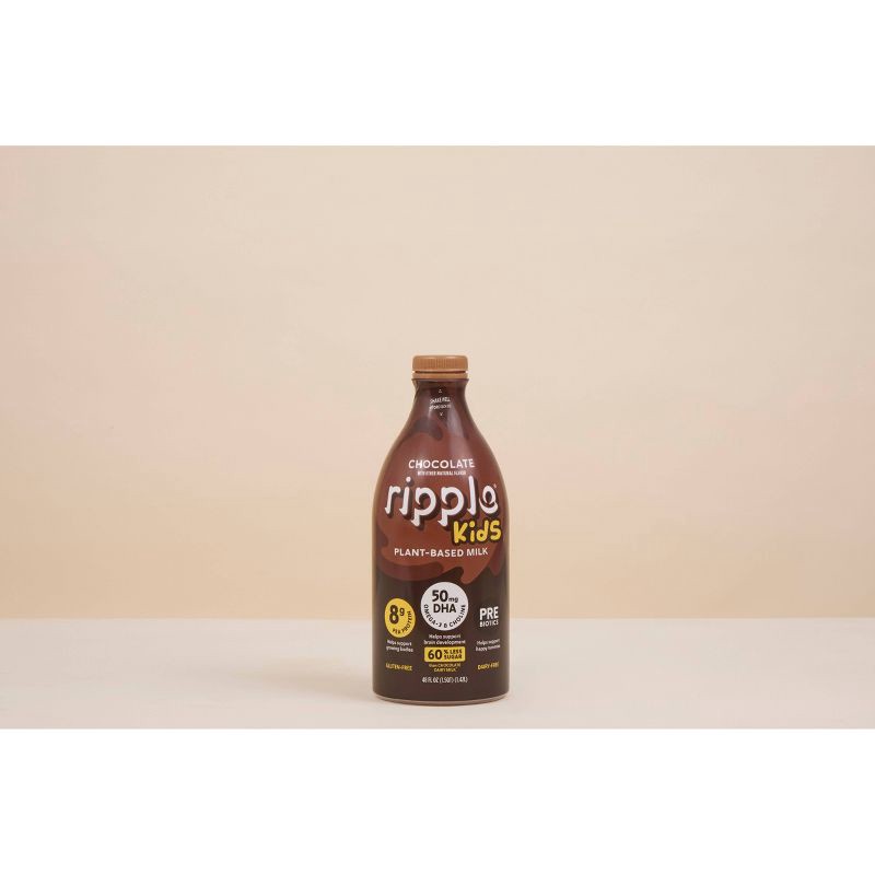 slide 2 of 4, Ripple Kids Plant Based Chocolate Milk - 48 fl oz, 48 fl oz