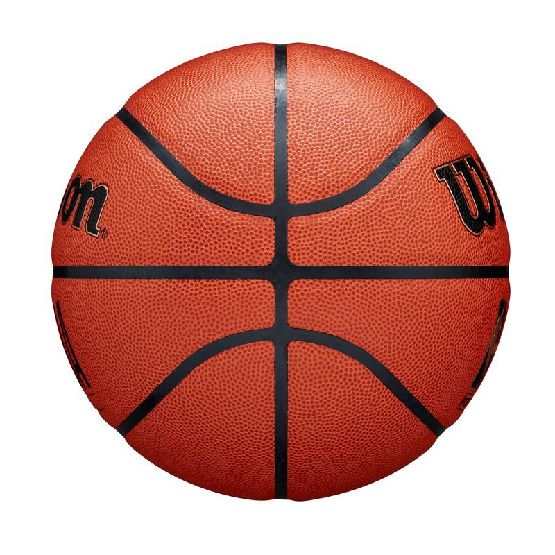 slide 4 of 7, Wilson NBA Forge S7 Basketball - Brown: Synthetic Leather, Age 12+, Butyl Bladder, 1 ct