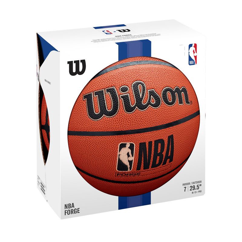 slide 7 of 7, Wilson NBA Forge S6 Basketball - Brown: Size 6, Indoor Outdoor Use, 1 ct