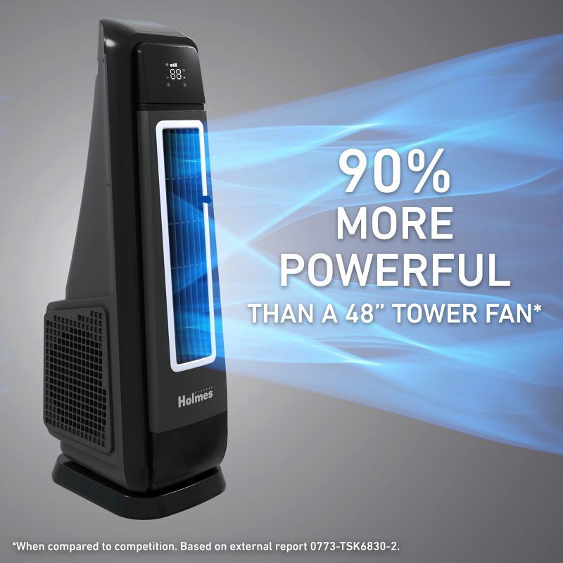 slide 2 of 8, Holmes 30" Extreme Breeze High Velocity Blower Oscillating Tower Fan, 1 ct