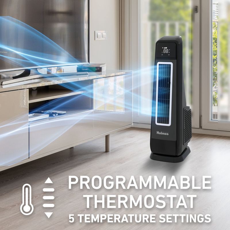 slide 3 of 8, Holmes 30" Extreme Breeze High Velocity Blower Oscillating Tower Fan, 1 ct