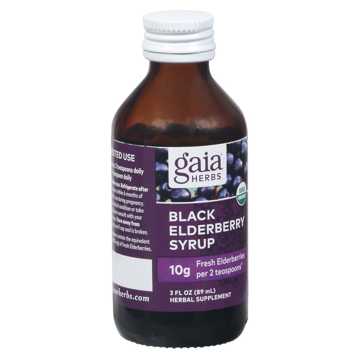 slide 4 of 9, Gaia Herbs Black Elderberry Syrup 3 fl oz, 3 fl oz