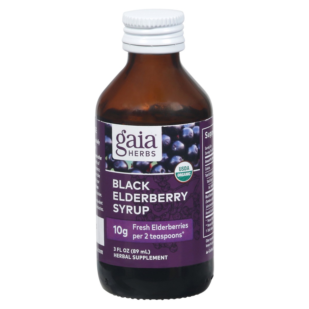 slide 9 of 9, Gaia Herbs Black Elderberry Syrup 3 fl oz, 3 fl oz