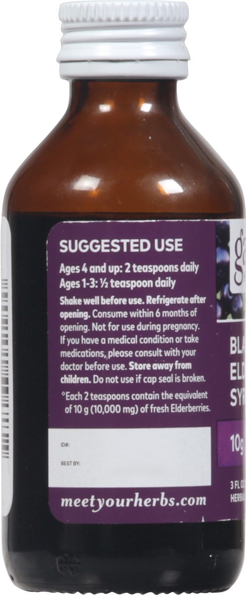 slide 3 of 9, Gaia Herbs Black Elderberry Syrup 3 fl oz, 3 fl oz