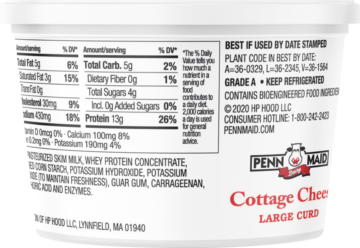 slide 5 of 9, Penn Maid Large Curd Cottage Cheese, 16 oz, 16 oz