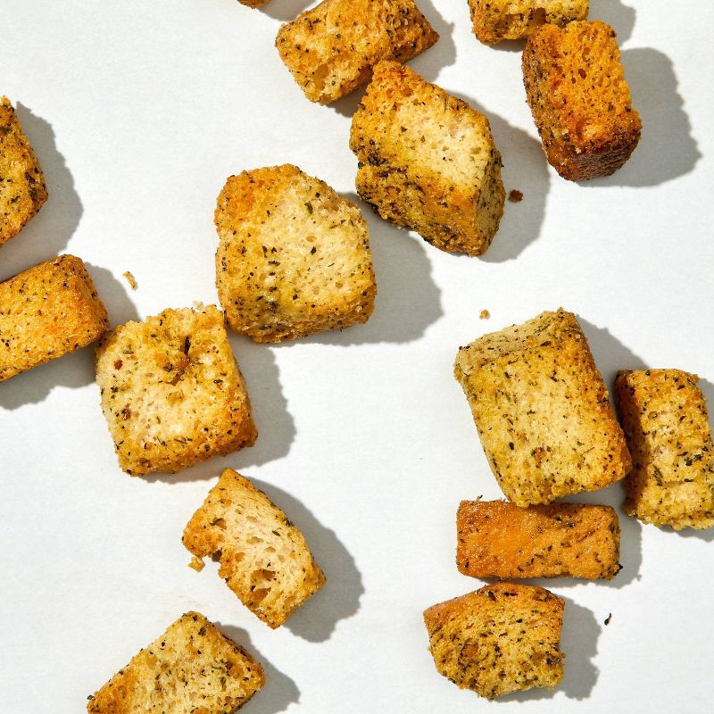 slide 3 of 5, Kooshy Mambo Italiano Garlic Parmesan Sourdough Croutons - 5oz, 5 oz
