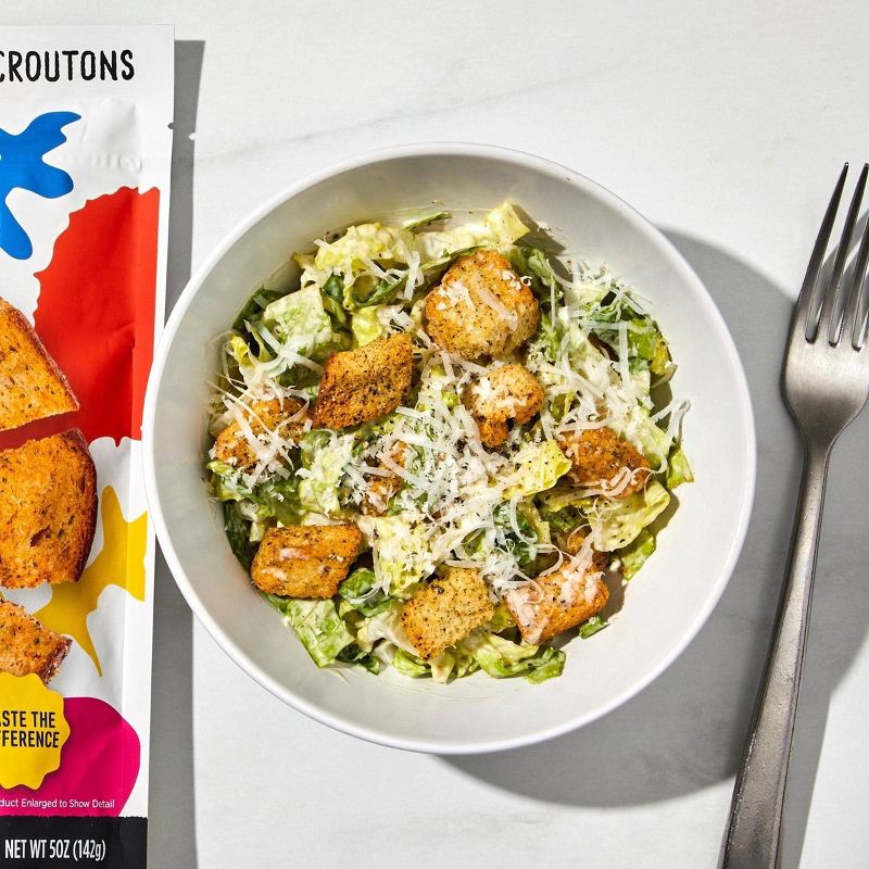slide 5 of 5, Kooshy Mambo Italiano Garlic Parmesan Sourdough Croutons - 5oz, 5 oz