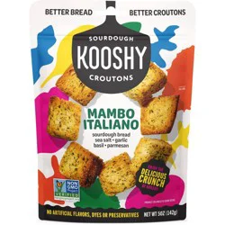 Kooshy Mambo Italiano Garlic Parmesan Sourdough Croutons - 5oz