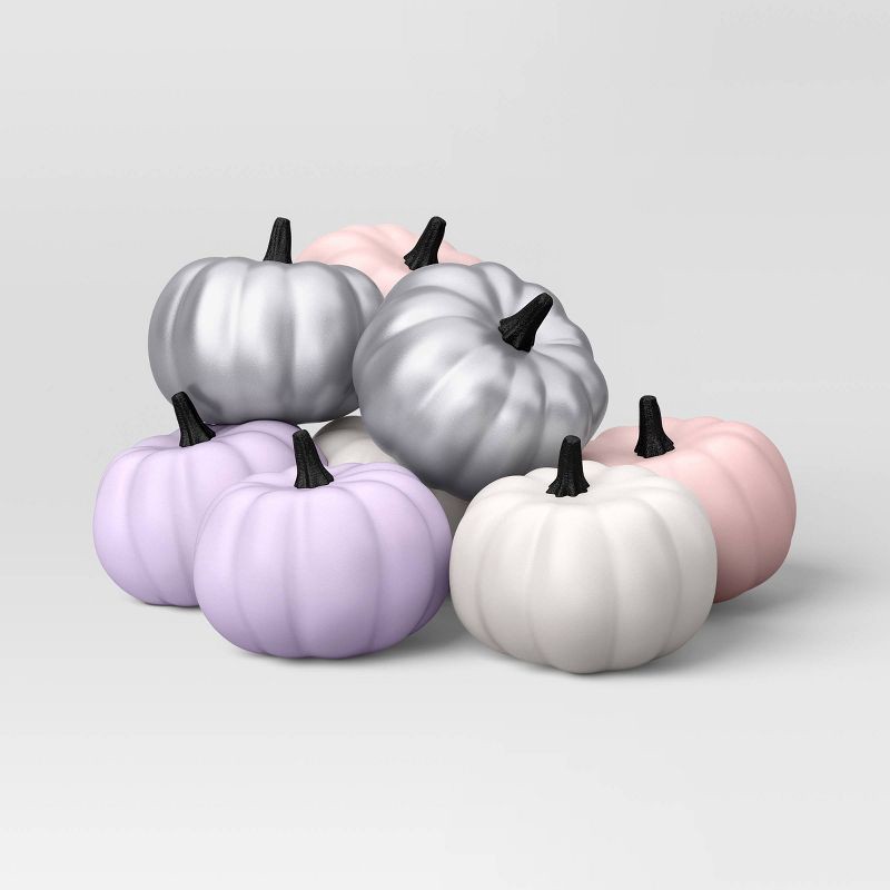 slide 1 of 4, 8pc Wonder Painted Pumpkins Decorative Accent Sets - Hyde and EEK! Boutique™, 8 ct