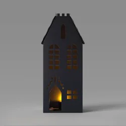 Small Lit Metal Tall House - Hyde and EEK! Boutique™: Halloween