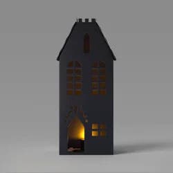 Small Lit Metal Tall House - Hyde and EEK! Boutique™: Halloween