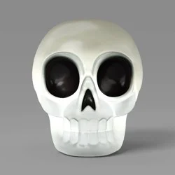 6.5" Lit Skull Halloween Decorative Prop White - Hyde and EEK! Boutique™