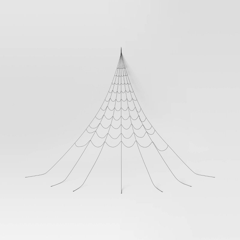 slide 1 of 3, 25' Mega Spiderweb Halloween Decorative Prop Black - Hyde and EEK! Boutique™, 25 ft