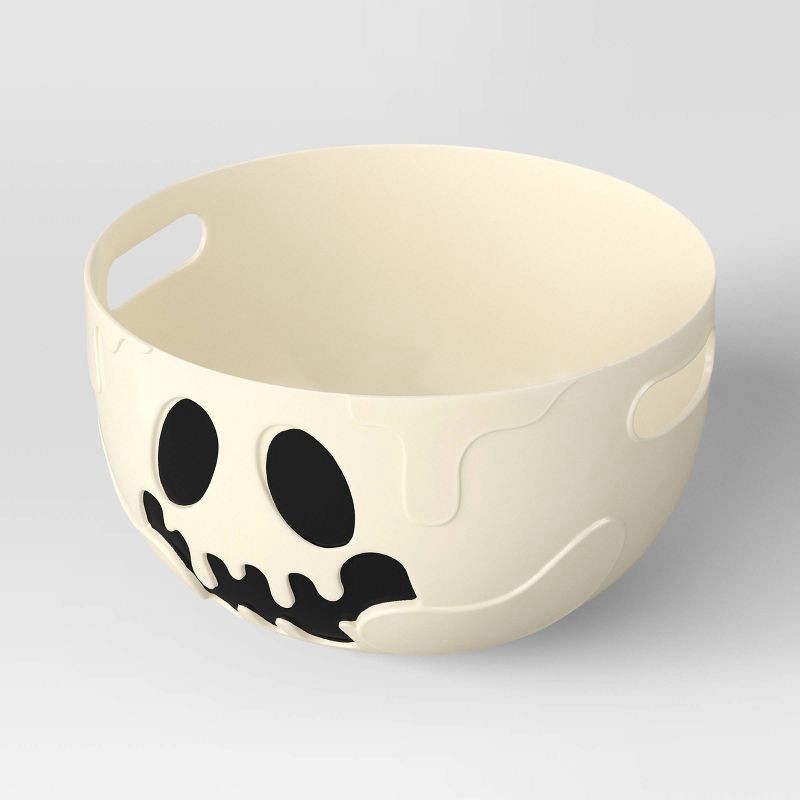 slide 3 of 3, 3L Plastic Round Shaped Ghost Candy Serving Bowl - Hyde and EEK! Boutique™, 3 liter