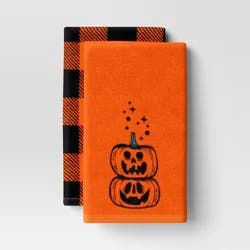 2pc Pumpkin Stack Kitchen Terry Towels - Hyde and EEK! Boutique™