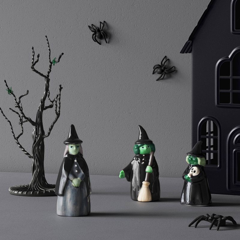 slide 2 of 3, 3pc Witch Mini Mantle Ceramic Decorative Accent Set - Hyde and EEK! Boutique™, 3 ct