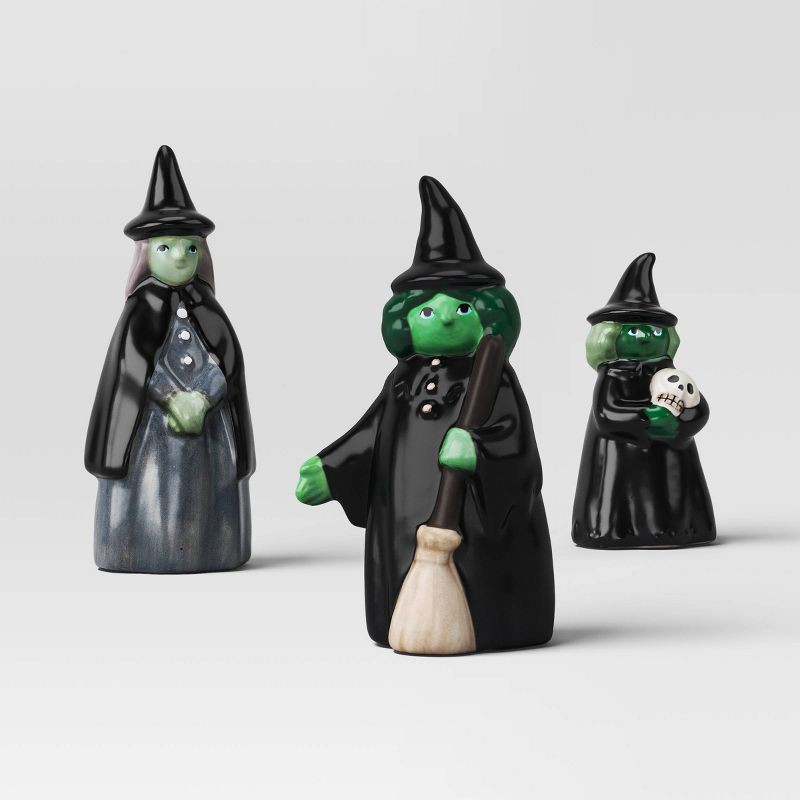 slide 1 of 3, 3pc Witch Mini Mantle Ceramic Decorative Accent Set - Hyde and EEK! Boutique™, 3 ct
