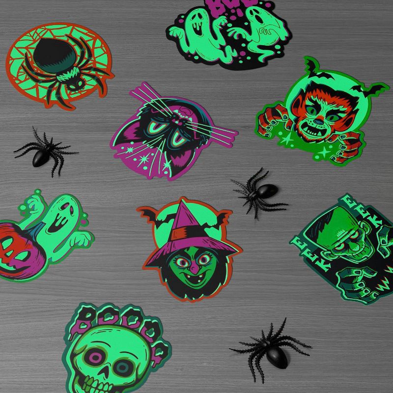 slide 2 of 3, 48ct Glow Tattoo Stickers Party Favors - Hyde and EEK! Boutique™, 48 ct