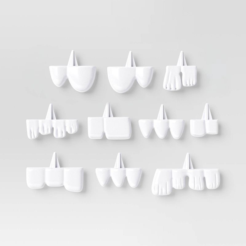 slide 1 of 4, 10pc Silly Push in Teeth Carving Halloween Decorative Prop Kit White - Hyde and EEK! Boutique™, 10 ct