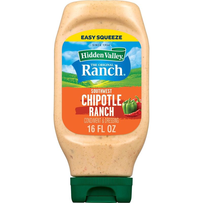 slide 1 of 10, Hidden Valley Southwest Chipotle Salad Dressing - 16 fl oz, 16 fl oz