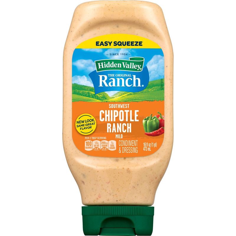 slide 10 of 10, Hidden Valley Southwest Chipotle Salad Dressing - 16 fl oz, 16 fl oz