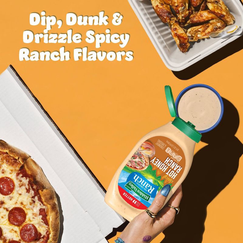 slide 5 of 10, Hidden Valley Hot Honey Ranch Salad Dressing and Topping - 20 fl oz, 20 fl oz