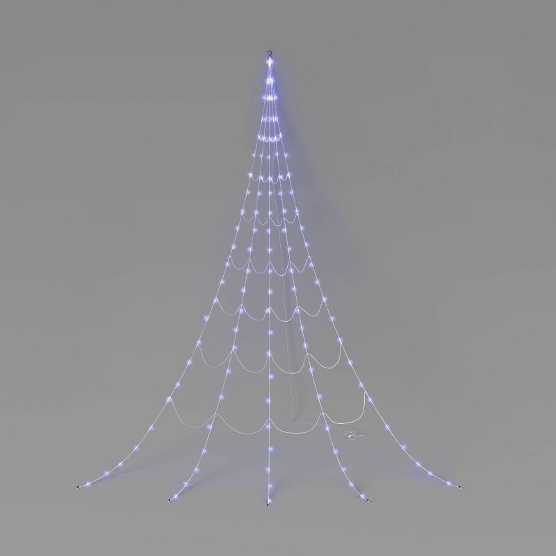 slide 1 of 4, 102ct 16'x10' LED Color Changing Spider Web Halloween Indoor Outdoor Miniature String Lights Purple/Orange - Hyde and EEK! Boutique™, 102 ct