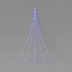 102ct 16'x10' LED Color Changing Spider Web Halloween Indoor Outdoor Miniature String Lights Purple/Orange - Hyde and EEK! Boutique™