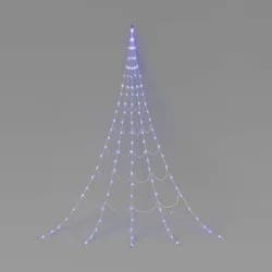 102ct 16'x10' LED Color Changing Spider Web Halloween Indoor Outdoor Miniature String Lights Purple/Orange - Hyde and EEK! Boutique™