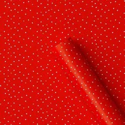 30" 25 sq ft Christmas Roll Wrap Gold/White Dots on Red - Wondershop™