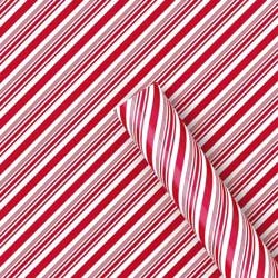 40" 61 sq ft Christmas Roll Wrap Red/White Diagonal Stripe - Wondershop™
