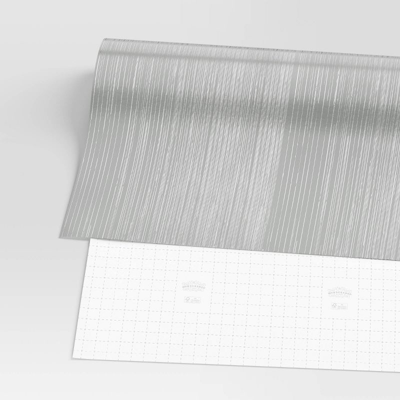 slide 3 of 3, 30" 25 sq ft Christmas Roll Wrap Dripping Silver on Gray - Wondershop™, 25 sq ft