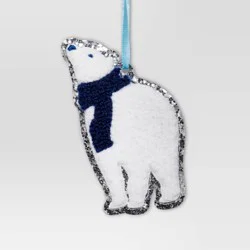 Christmas Gift Topper Chenille Polar Bear - Wondershop™