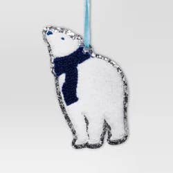 Christmas Gift Topper Chenille Polar Bear - Wondershop™
