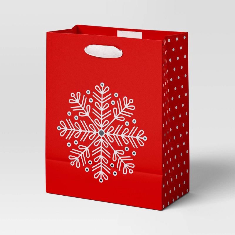 slide 1 of 3, Christmas Candy Cane Wishes Petite Snowflake on Red - Wondershop™, 1 ct