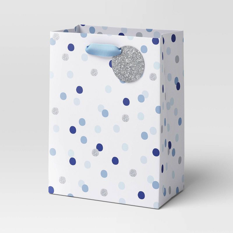 slide 1 of 3, Christmas Festive Frost Petite Blue Gray Dot - Wondershop™, 1 ct