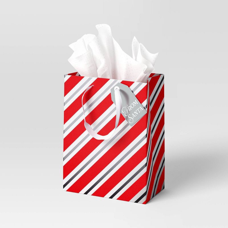 slide 2 of 3, Christmas Candy Cane Wishes Cub Red/Silver Striped - Wondershop™, 1 ct